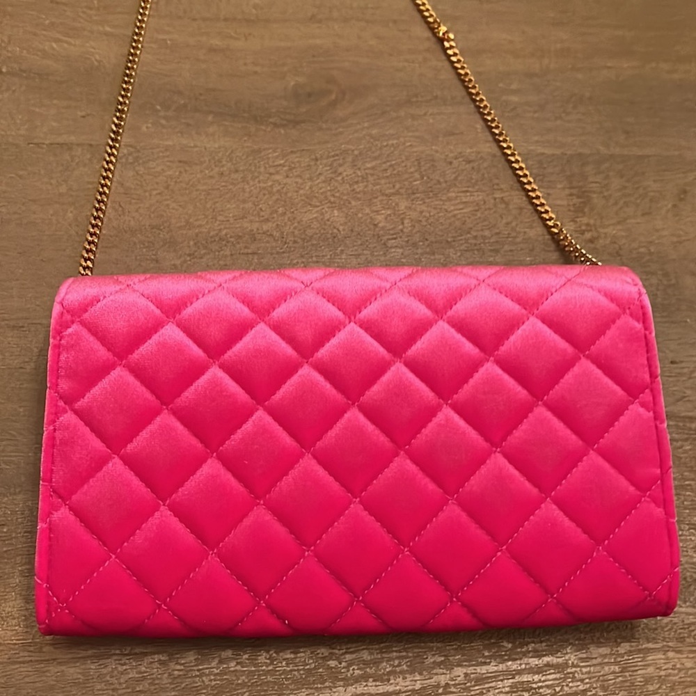 Versace La medusa icon quilted velvet pink Barbie leather crossbody bag NEW - Picture 6 of 9